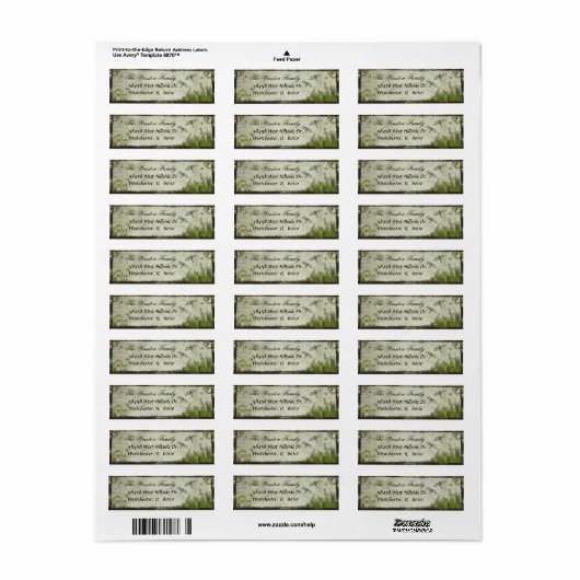 Dragonfly retouradreslabels etiket (Full Sheet)