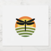 Dragonfly Retro (1) Sparkling Wijnetiket (Enkel label)