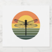 Dragonfly Retro (2) Sparkling Wijnetiket (Enkel label)