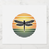 Dragonfly Retro (3) Sparkling Wijnetiket (Enkel label)