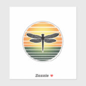 Dragonfly Retro (3) Sticker (Vel)
