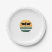 Dragonfly Retro (4) Papieren Bordje (Voorkant)