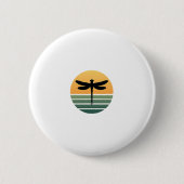 Dragonfly Retro (4) Ronde Button 5,7 Cm (Voorkant)