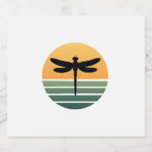 Dragonfly Retro (4) Sparkling Wijnetiket (Enkel label)