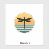 Dragonfly Retro (4) Sticker (Vel)