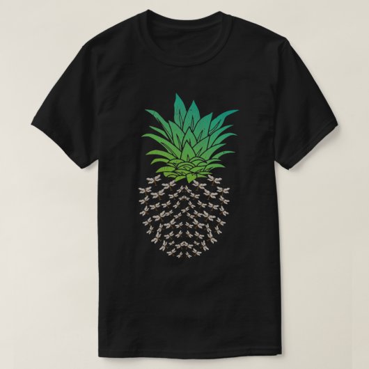 Dragonfly Retro Pineapple T-shirt (Design voorkant)