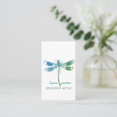 Dragonfly Retro Succes Tattoo Visitekaartje (Staand voorkant)