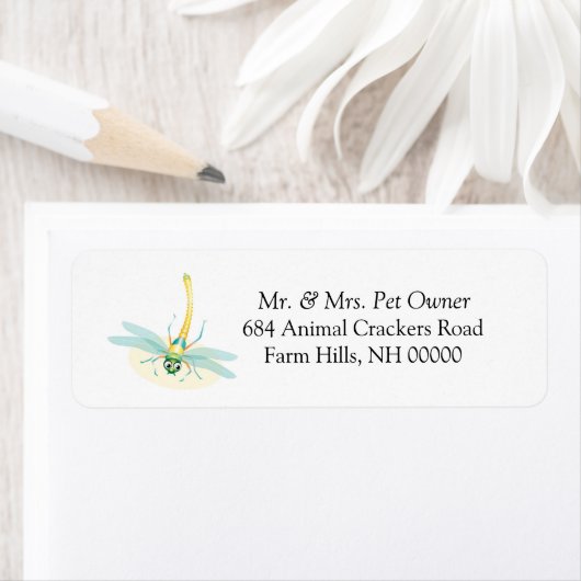 Dragonfly Return Address Labels stickers (Insitu)