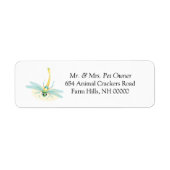 Dragonfly Return Address Labels stickers (Voorkant)