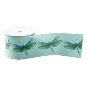 Dragonfly ribbon Blue Green spring colors Grosgrain Lint (Spoel)