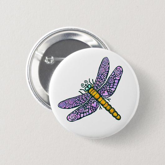 Dragonfly Ronde Button 5,7 Cm (Voorkant /achterkant)