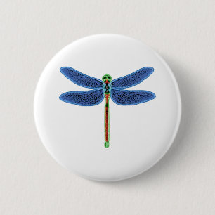 Dragonfly Ronde Button 5,7 Cm