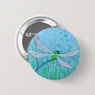 Dragonfly Ronde Button 5,7 Cm