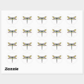 Dragonfly Ronde Sticker (Vel)