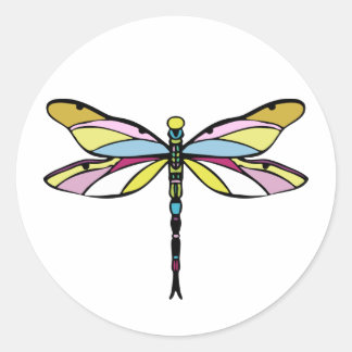 Dragonfly Ronde Sticker
