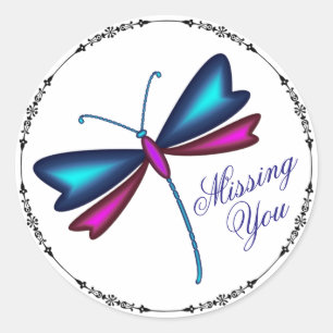 Dragonfly Ronde Sticker