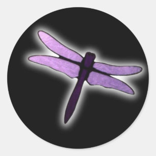Dragonfly Ronde Sticker