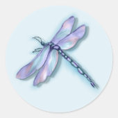 Dragonfly Ronde Sticker (Voorkant)