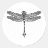 Dragonfly Ronde Sticker (Voorkant)