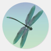 Dragonfly Ronde Sticker (Voorkant)