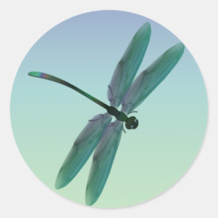 Dragonfly Ronde Sticker