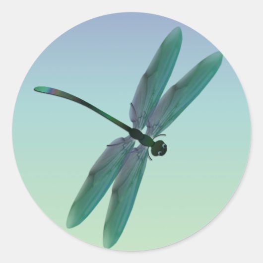 Dragonfly Ronde Sticker (Voorkant)