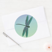 Dragonfly Ronde Sticker (Envelop)