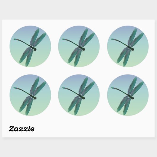 Dragonfly Ronde Sticker (Vel)