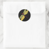 Dragonfly Ronde Sticker (Tas)
