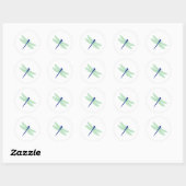 Dragonfly Ronde Sticker (Vel)