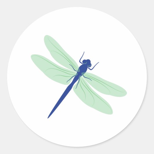 Dragonfly Ronde Sticker (Voorkant)