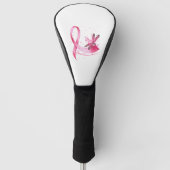 Dragonfly roze Borstkanker bewustzijn Golfheadcover (Voorkant)