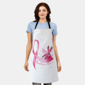 Dragonfly roze Borstkanker bewustzijn Schort (Gedragen)