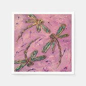 Dragonfly roze Fizz Servet (Voorkant)