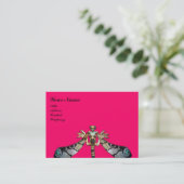 DRAGONFLY, roze, fuchsia Visitekaartje (Staand voorkant)