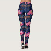 Dragonfly & Roze Lotus Design Leggings (Achterkant)