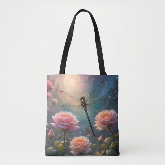 Dragonfly & Rozen Tote Bag (Voorkant)