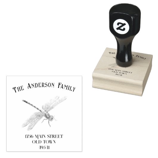 Dragonfly Rubber Stamp Rubberstempel (Gestempeld)