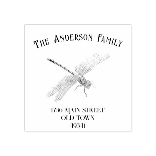 Dragonfly Rubber Stamp Rubberstempel (Afrduk)