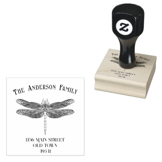 Dragonfly Rubber Stamp Rubberstempel (Gestempeld)