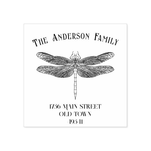 Dragonfly Rubber Stamp Rubberstempel (Afrduk)