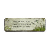 Dragonfly Rustic Botanical Return Address Labels (Voorkant)
