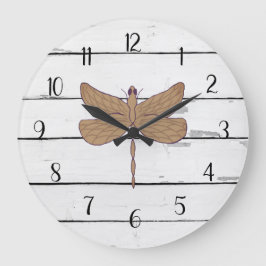 Dragonfly Rustic Shiplap Farmhouse Decor Grote Klok