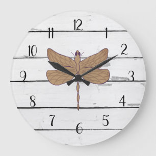 Dragonfly Rustic Shiplap Farmhouse Decor Grote Klok