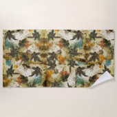 Dragonfly Rustic Splash Beach Towel Strandlaken (Voorkant)