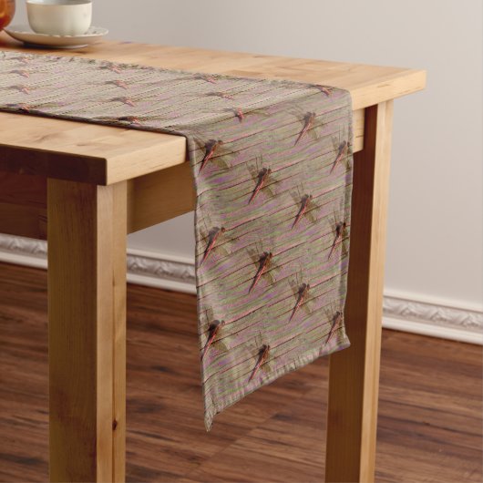 Dragonfly Rustic Table Runner Korte Tafelloper (Voorbeeld)
