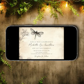 Dragonfly Schets  Tijdschrift Bruiloft Kaart