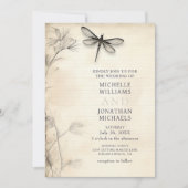  Dragonfly Schets  Tijdschrift Bruiloft Kaart (Voorkant)