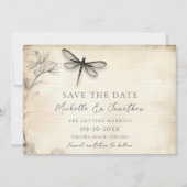  Dragonfly Schets  Tijdschrift Bruiloft Save The Date (Voorkant)