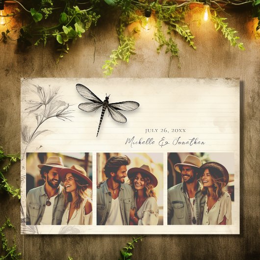 Dragonfly Schets  Tijdschrift Bruiloft Save The Date